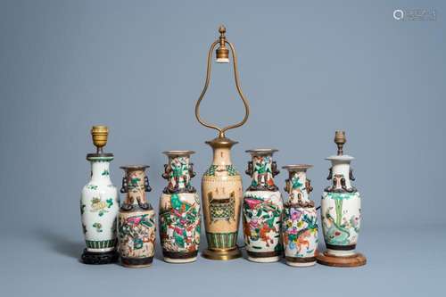 A VARIED COLLECTION OF CHINESE NANKING CRACKLE GLAZED FAMILL...