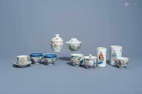 A VARIED COLLECTION OF CHINESE FAMILLE ROSE PORCELAIN, 19TH/...