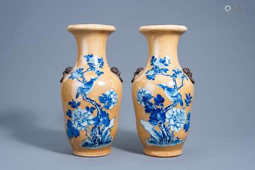 A PAIR OF CHINESE NANKING CRACKLE GLAZED BLUE AND WHITE '...