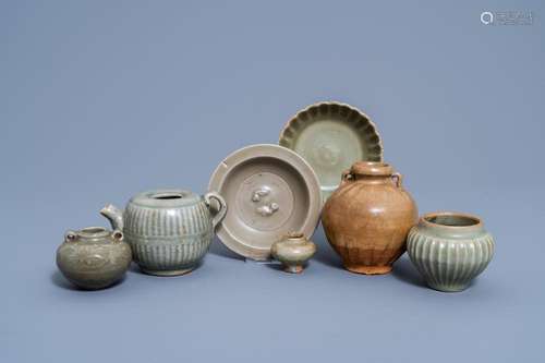 A VARIED COLLECTION OF CHINESE MONOCHROME PORCELAIN WARES, S...