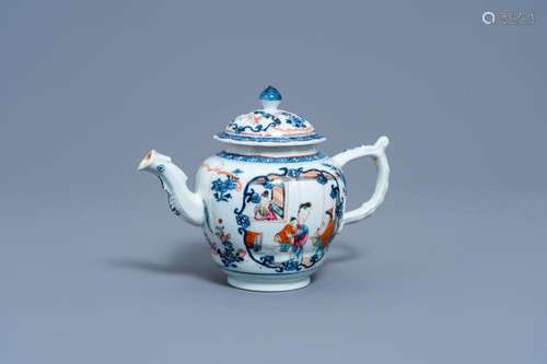 A CHINESE FAMILLE ROSE 'MANDARIN' TEAPOT AND COVER, ...