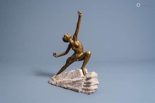 GEORGIJ DMITRIEVICH LAVROFF (1895-1991): DIANA, BRONZE ON A ...