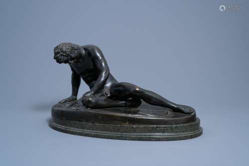 AFTER THE ANTIQUE: THE DYING GAUL, PATINATED BRONZE ON A VER...