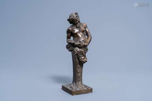 CLODION (1738-1814, AFTER): SATYR, BROWN PATINATED BRONZE, 1...