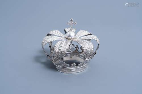 A SPANISH SILVER CROWN MODELLED AFTER THE SPANISH ROYAL CROW...