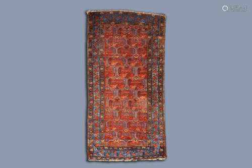 AN ORIENTAL QASHQAI RUG, WOOL ON COTTON, IRAN, 20TH C.