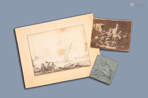 DUTCH SCHOOL: FISHERMEN AT WORK AND TWO STUDIES AFTER JEAN-B...