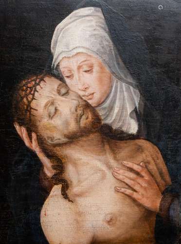 FLEMISH SCHOOL: THE PIETÀ, OIL ON PANEL, 16TH C.