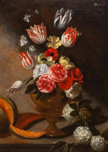 MICHEL BOUILLON (ACTIVE 1638-1674): STILL LIFE WITH FLOWERS ...