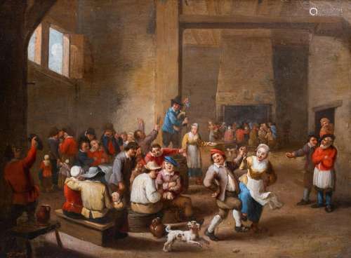 MATTHIEU VAN HELMONT (1623-CA.1679): PEASANTS MAKING MERRY A...