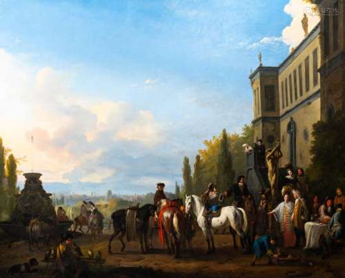 JAN VAN HUCHTENBURG (1647-1733): THE RETURN FORM THE HUNT, O...
