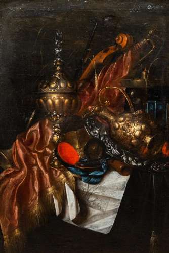 FRANCISCUS GIJSBRECHTS (1649-?): VANITAS STILL LIFE, OIL ON ...