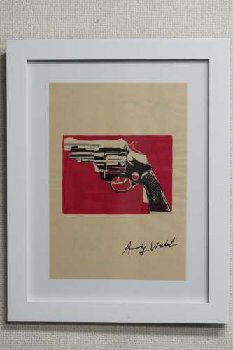 1950-1970 安迪·沃霍尔  安迪·沃霍尔 手枪 手工着色版画 纸本