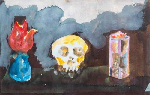 HUGO CLAUS (1929-2008): 'VANITAS', WATERCOLOUR ON PA...