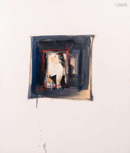 PATRICK QUINOT (1963): LADY, MIXED MEDIA ON BOARD, DATED (19...