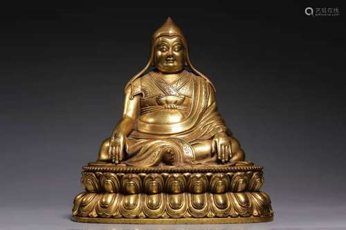 Gilt Bronze Statue of the Supreme Master Adiclamp