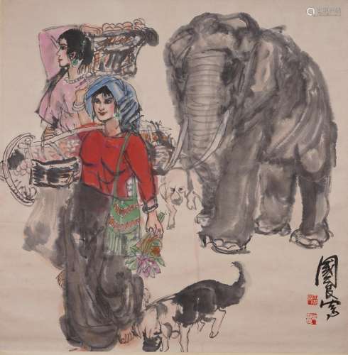 The Picture of Minority Painted by Shi Guoliang