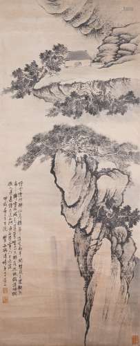 The Picture of Ink Landscape Painted by Zhai Shanmei