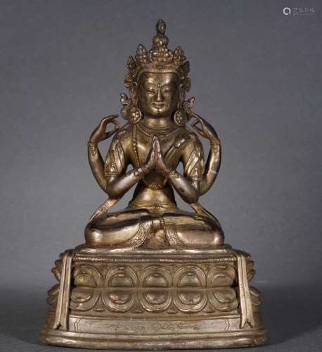 Gilt Statue of Sitting Buddha