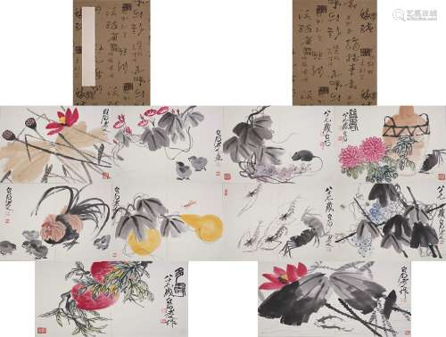 The Album of Flowers Pained by Qi Baishi