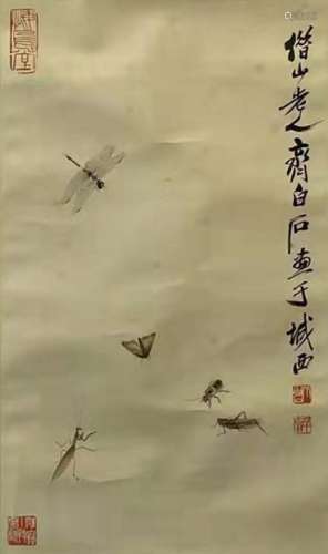 The Picture of Insect Painted by Qi Baishi