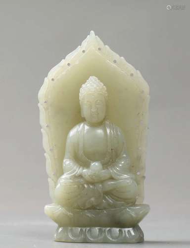 Jade Statue of Sitting Buddha