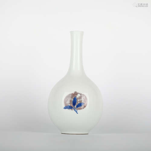 Chinese blue and white underglaze red porcelain vase