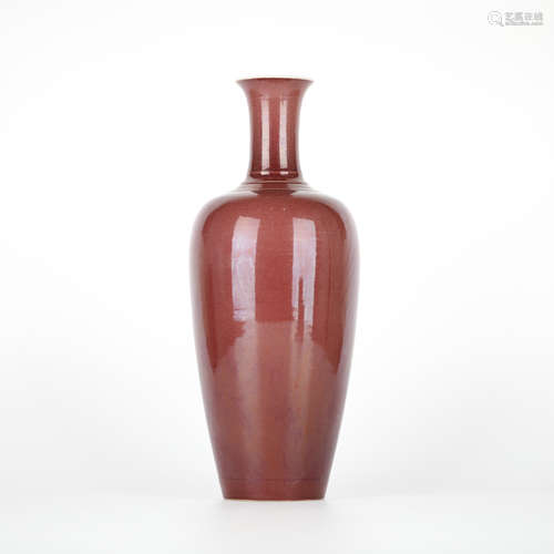 Chinese purple gold glazed vase, Yongzheng