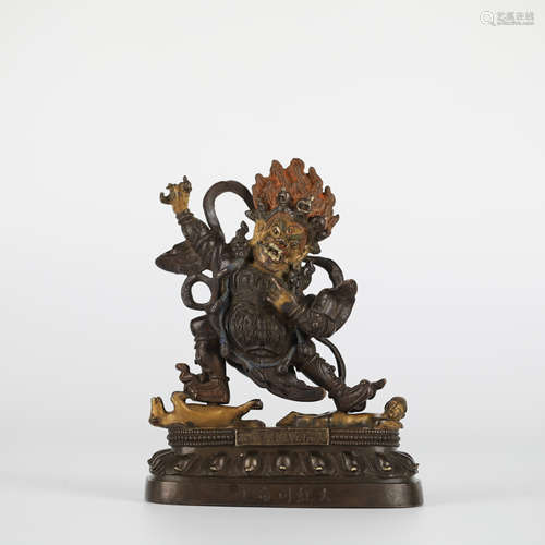 Chinese bronze Buddha statue, 18th century