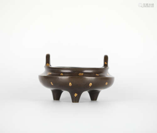 Chinese bronze incense burner, Qing