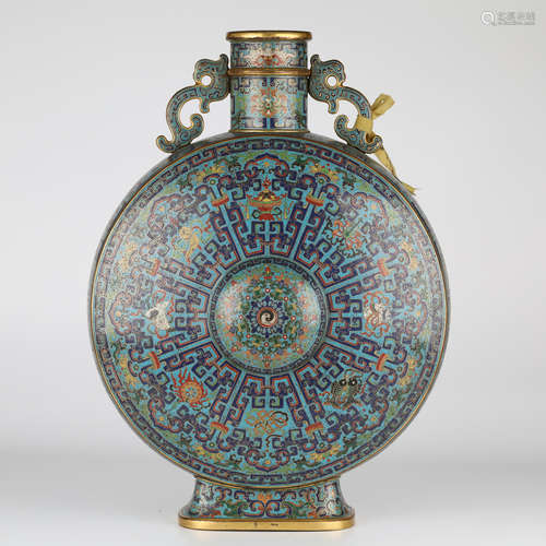 Chinese Cloisonne Vase with Eight Treasures, 18th century