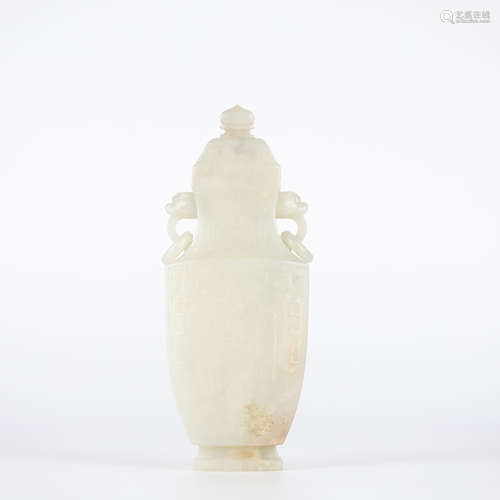 Chinese Hetian jade vase, 18th century