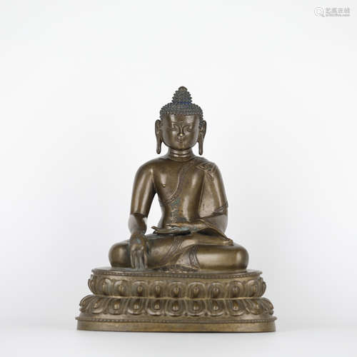 Chinese bronze Buddha Shakyamuni, Ming (or earlier)