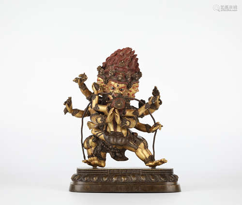 Chinese court bronze Buddha statue, 18th century