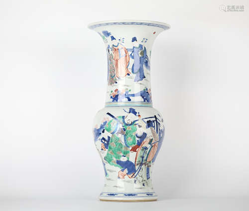 Chinese figure porcelain vase, 17th century