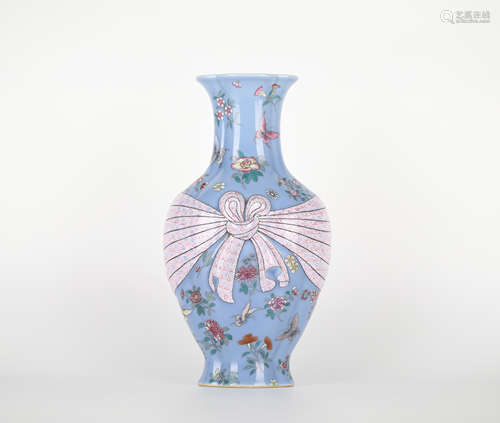 Chinese Fencai Porcelain Vase, Qianlong Period