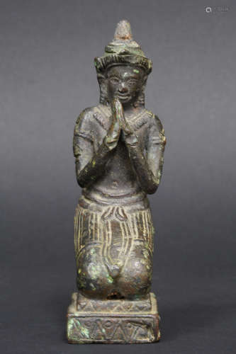 15世纪高棉铜佛像一尊