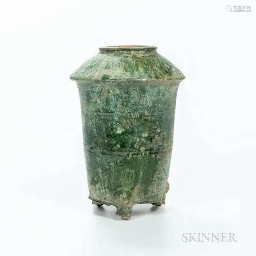 Green-glazed Pottery Granary, China, possibly Han dynasty, c...