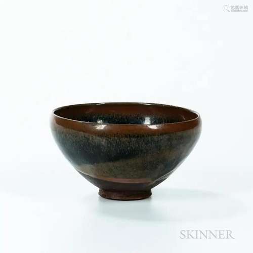 Hare's Fur-glazed Bowl, China, Yuan style, with well-rou...