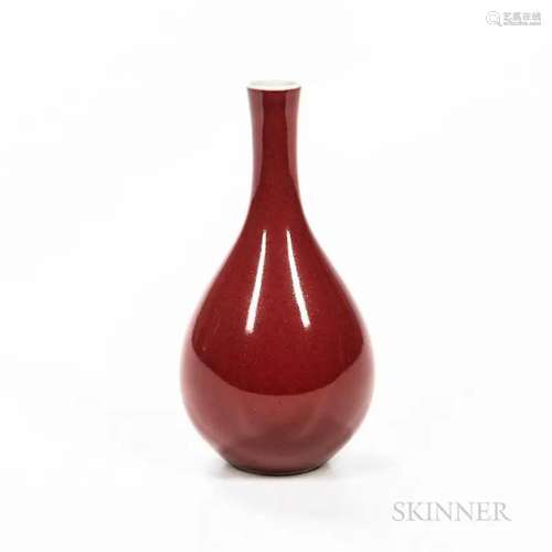 Flambe-glazed Bottle Vase, China, 20th century, pear-shape r...