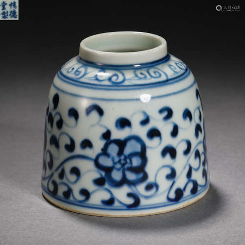 Qing Dynasty blue and white brush