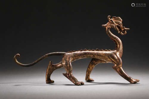Qing Dynasty bronze dragon