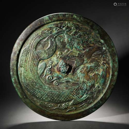 Liao Dynasty bronze bird pattern mirror