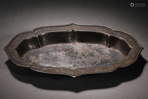 Song Dynasty silver flower plate