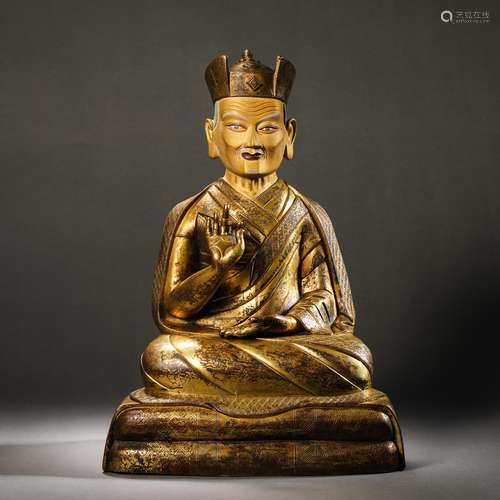 Qing Dynasty Gilt Master Buddha Statue