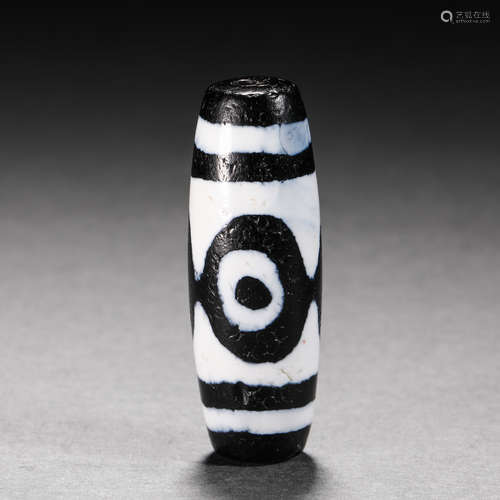 Tang Dynasty three-eyed dzi bead