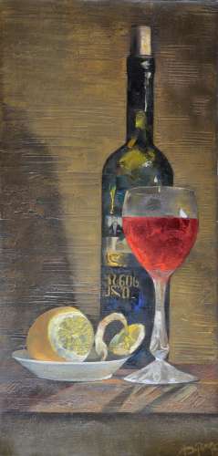 Peter, Dudley, oil on canvas, red wine