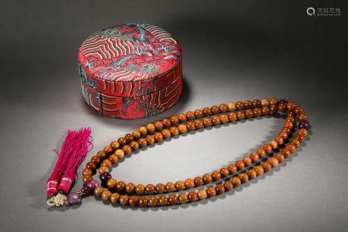 Qing Dynasty tourmaline 108 beads