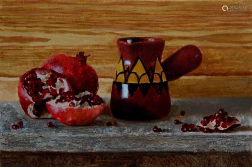 Peter, Dudley, oil on canvas, pomegranate