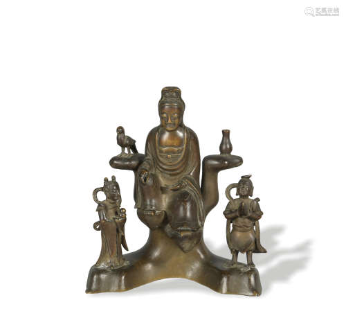 Group of Chinese Bronze Guanyin, 18th Century or